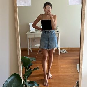 Abercrombie and Fitch Vintage Zipper Denim Skirt High Rise